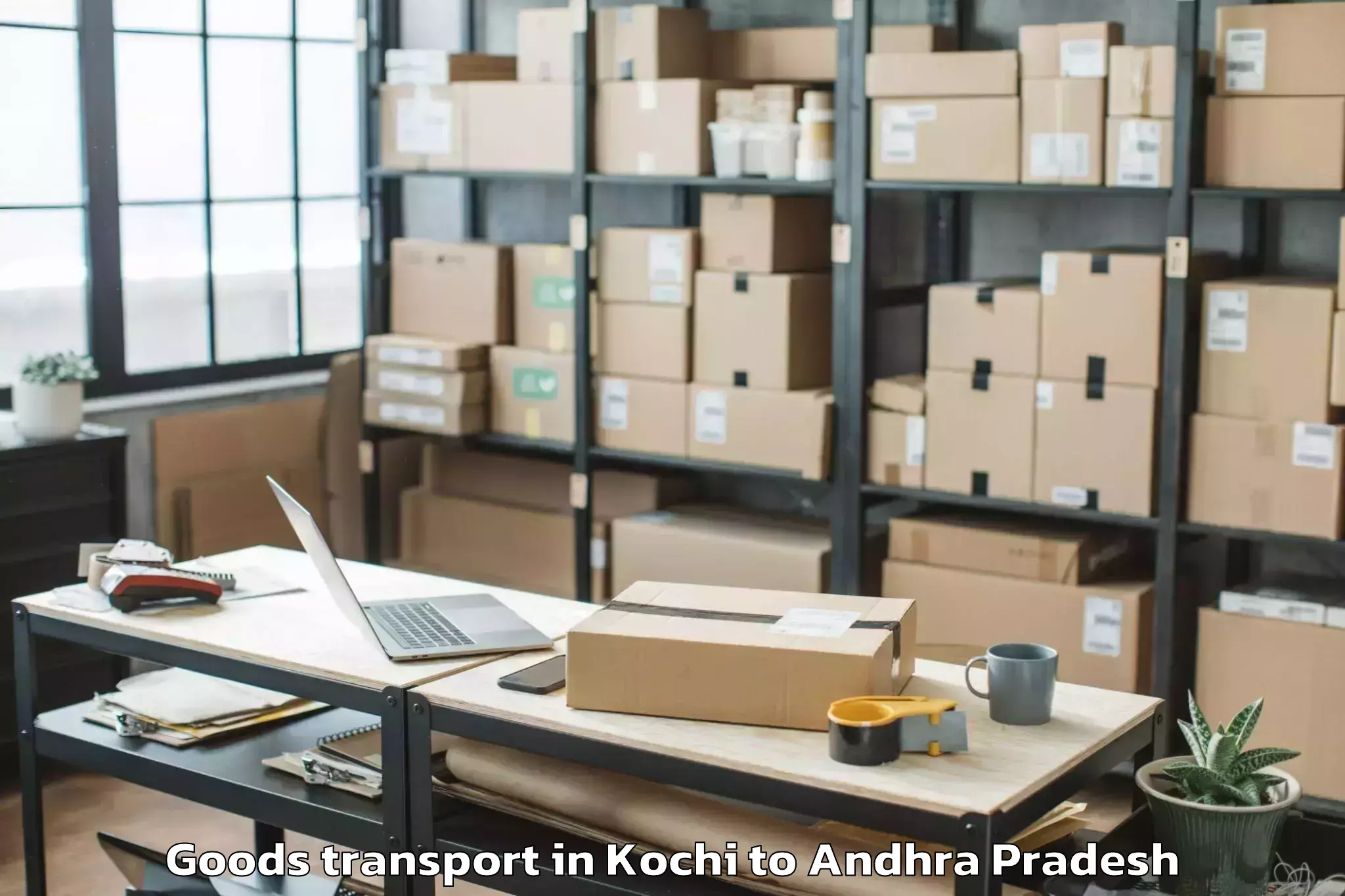 Reliable Kochi to Ongole Goods Transport